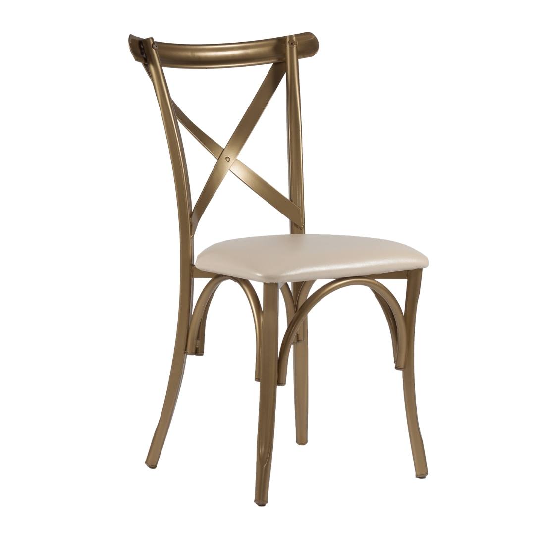 Silla Cross Back de Acero (Cojín Fijo)
