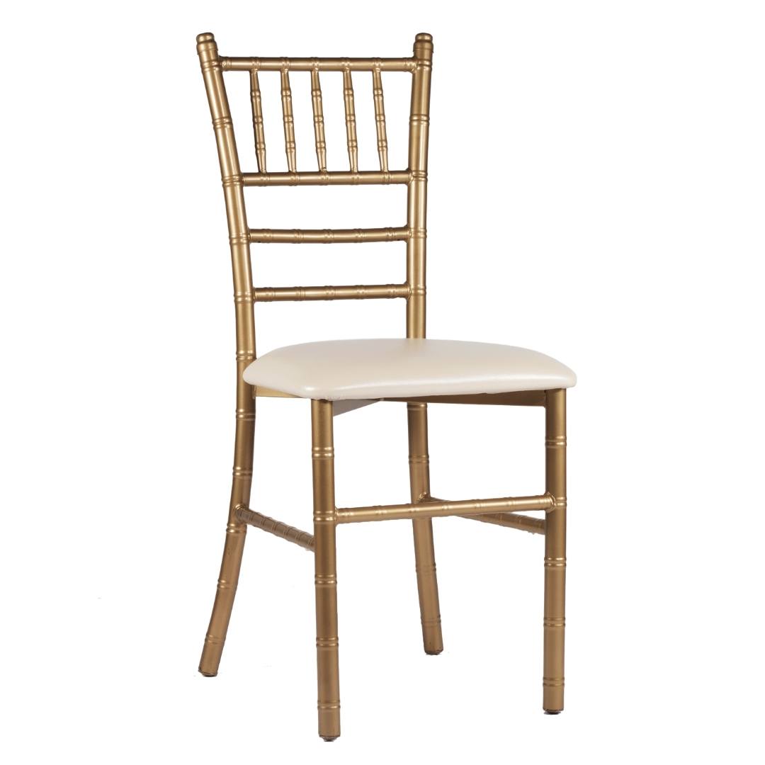 Silla Tiffany de Acero (Cojín Fijo)