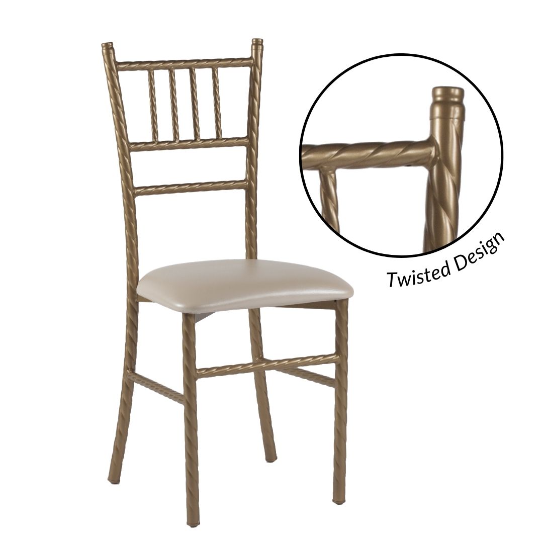 Silla Tiffany Trenzada de Acero