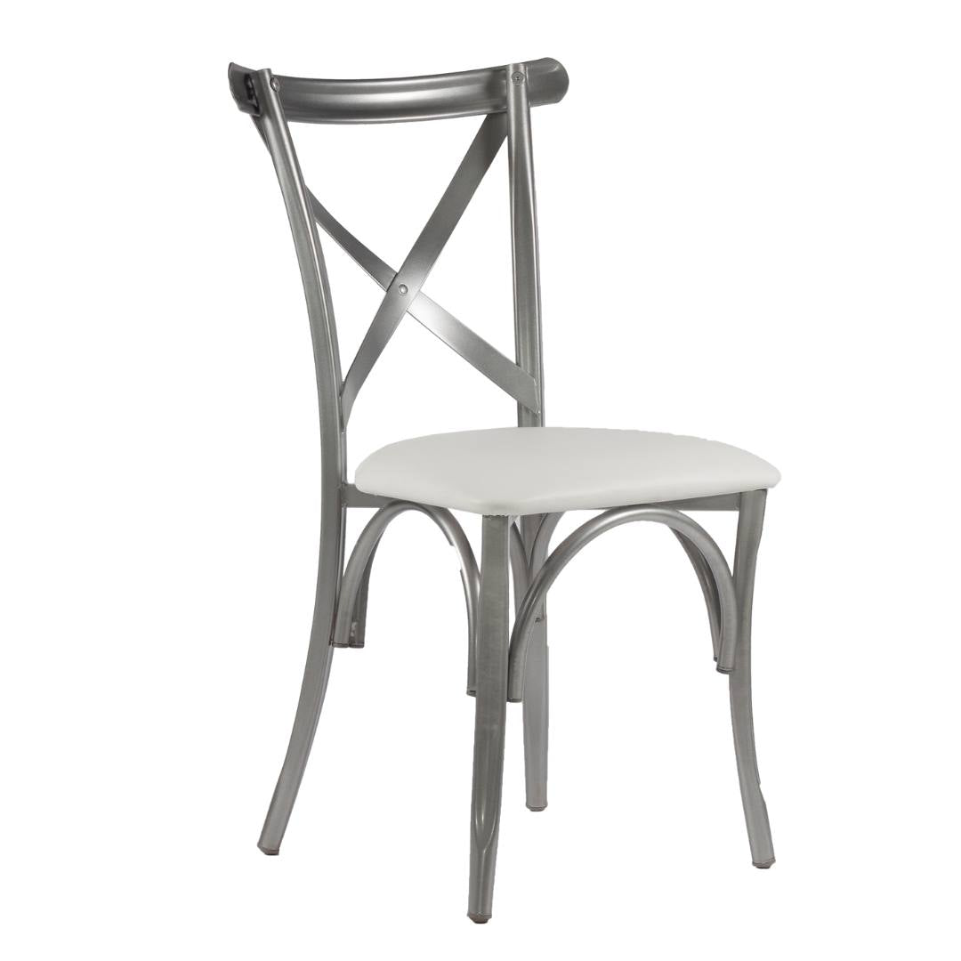 Silla Cross Back de Acero (Cojín Fijo)
