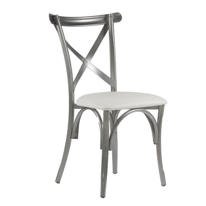 Silla Cross Back de Acero (Cojín Fijo)