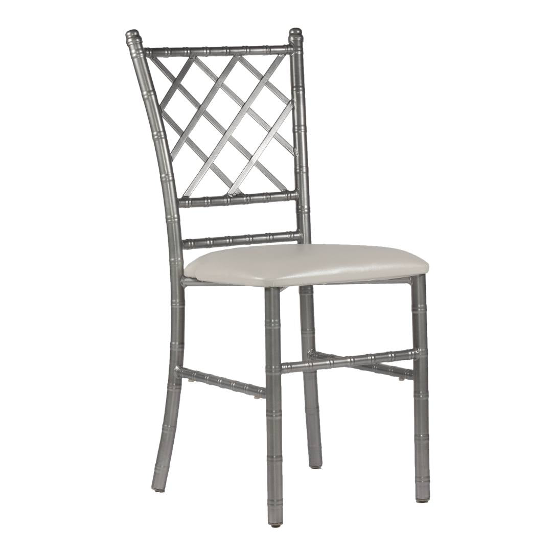 Silla Tiffany Diamante de Acero (Cojín Fijo)