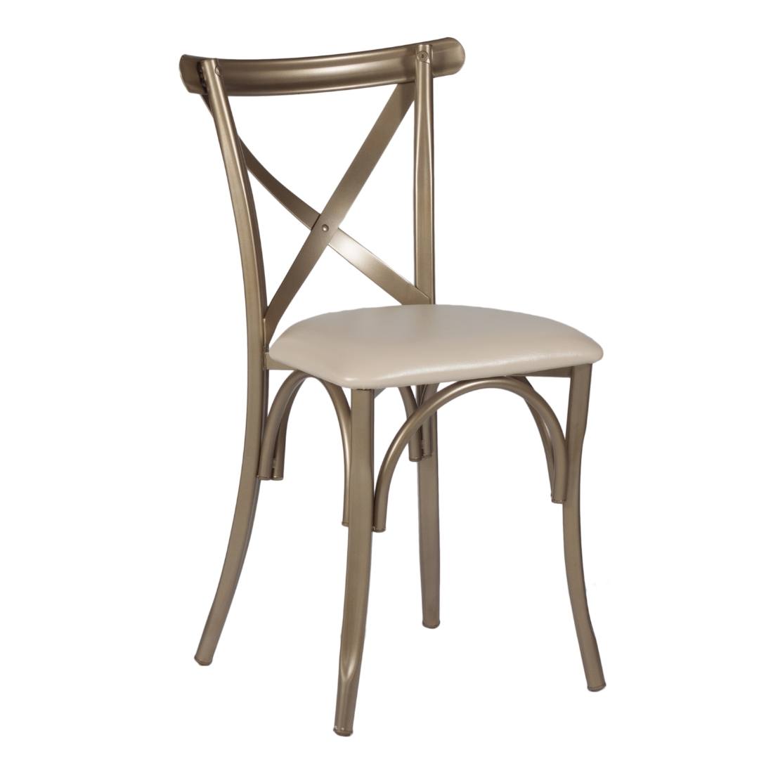 Silla Cross Back de Acero (Cojín Fijo)