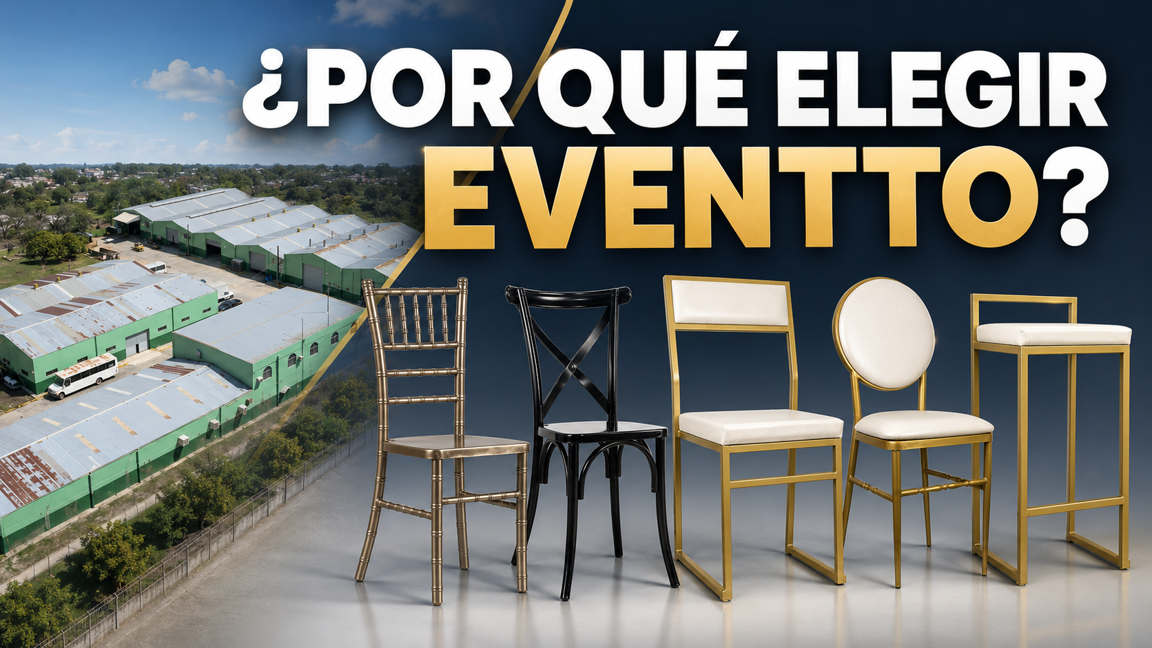 Cargar video: video sobre la fábrica y de por qué elegir a eventto mayoreo como proveedor de sillas y mesas para eventos y restaurantes